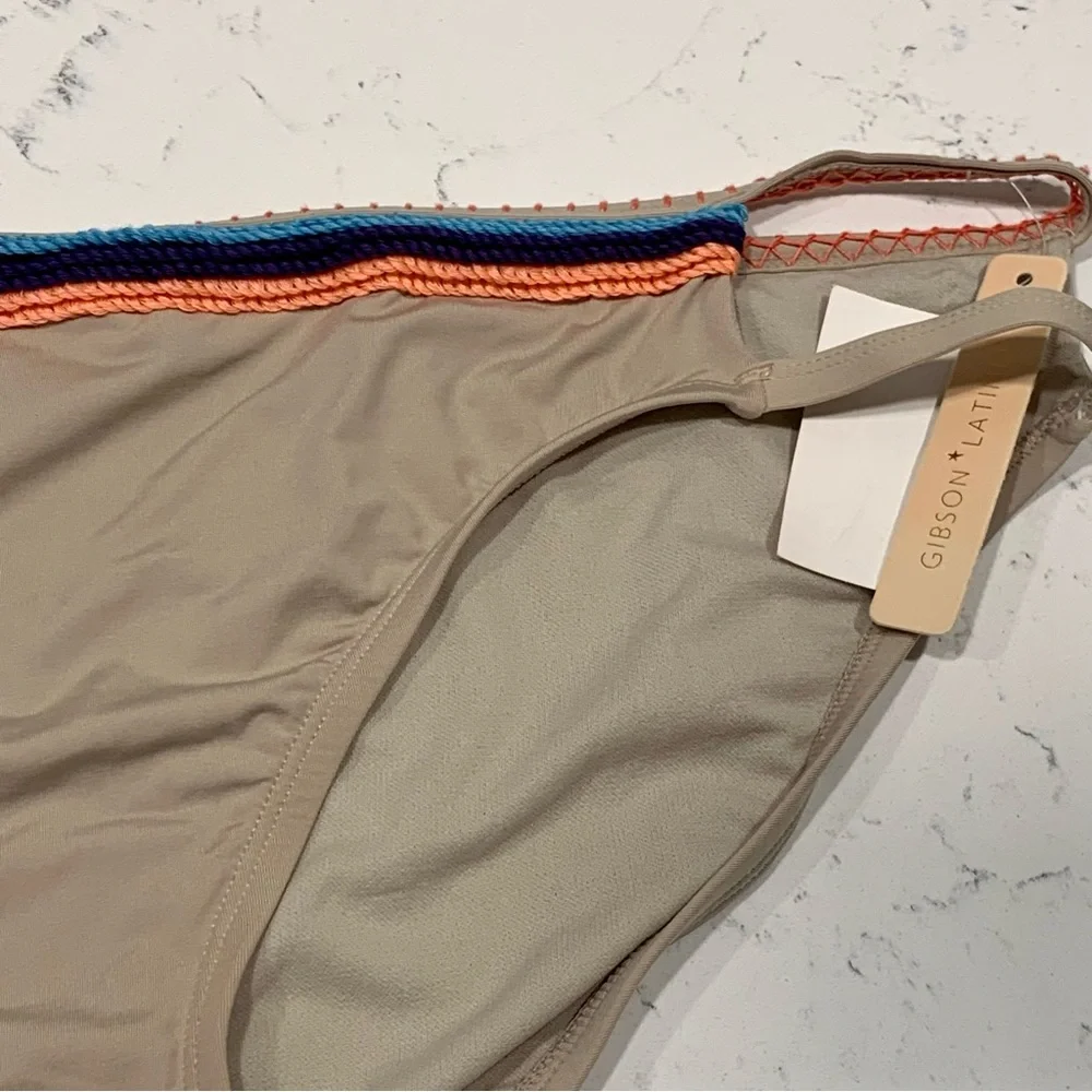 GIBSON LATIMER Tan Bikini Bottom Swim Size XL NWT